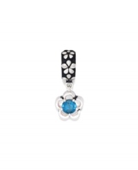 Add this flower charm to the bouquet of happiness on your beautiful bracelet or necklace. In sterling silver with blue cubic zirconia accents. Donatella is a playful collection of charm bracelets and necklaces that can be personalized to suit your style!  Available exclusively at Macy's.