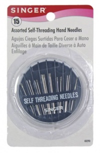 Singer Assorted Self Threading Hand Needles, 15-Count