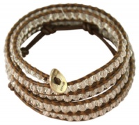 Chan Luu Five Wrap Bracelet Clear Quartz 1289 Brown