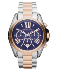 An enchanting blue dial steals the show on this rosy-accented Bradshaw watch from Michael Kors.