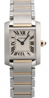 Cartier Women's W51007Q4 Tank Francaise Stainless Steel and 18K Gold Watch