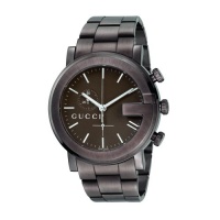 Gucci Men's YA101341 G-Chrono Brown PVD Brown Guilloche Dial Watch