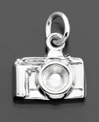 Capture every moment! This intricate camera charm by Rembrandt Charms is crafted in sterling silver. Approximate drop: 1/2 inches.