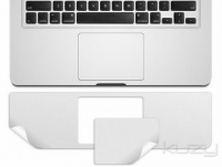 Kuzy - AIR 13inch PALMREST with Trackpad Skin Sticker Cover Silver for Apple MacBook AIR 13.3 (A1369) Aluminum Unibody Only