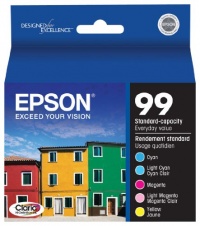 Epson Claria T099920 Hi-Definition 99 Standard-capacity Inkjet Cartridge Color Multipack -Cyan/Light Cyan/Magenta/Light Magenta/Yellow