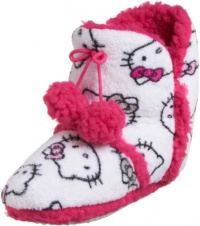 Hello Kitty Women's Short Bootie, White, Large