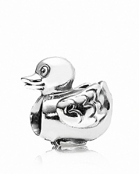 A darling ducky charm in sterling silver ups the cute quotient of your PANDORA bracelet.