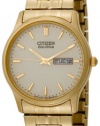 Citizen Men's BM8452-99P Eco-Drive Flexible Band Gold-Tone Watch