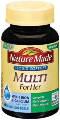 Nature Made Multi For Her with Iron & Calcium, Liquid Softgels, 60 ct.