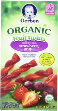 Gerber Organic Fruit Twists, Strawberry Grape, 1.75 Ounce (Pack of 12)