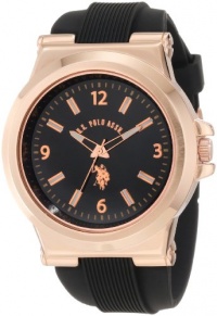 U.S. Polo Assn. Sport Men's USC90006 Black Strap Rosegold Plating Watch