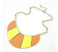 The London Statement Necklace (Yellow/Coral)