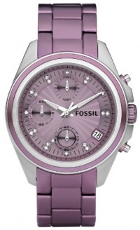 Fossil Women's ES2916 Stainless Steel Analog Purple Dial Watch