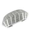 Show your daring side with this bracelet from Vince Camuto. Crafted from silver-tone mixed metal, the chevron-styled cuff glistens with crystal pave accents for an elegant touch. Approximate length: 6 inches.