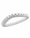 Effy Jewlery 14K White Gold Diamond Contour Band, .47 TCW Ring size 7