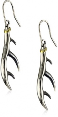 Elizabeth and James Antler Silver and 18k Gold-Plated Drop Earrings