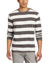 French Connection Men's Spain Stripe Long Sleeve Crew Neck T-Shirt