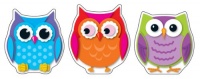 Colorful Owls Cut-Outs