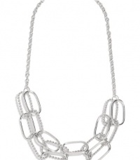 G by GUESS Silver-Tone Chain-Link Necklace, SILVER