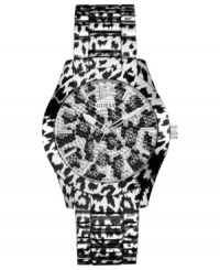 Attract attention in this animalistic watch from GUESS.