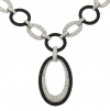 NEW LADIES PHILIPPE CHARRIOL 18K WHITE GOLD DIAMONDS BLACK CELTIC NOIR NECKLACE