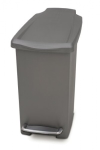 simplehuman 10L-Liter / 2.6-Gallon Slim Step Trash Can, Grey Plastic