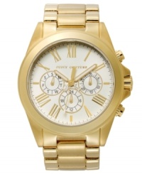 A golden watch fit for a queen. This Stella collection timepiece by Juicy Couture captivates with rich accents and precise details.