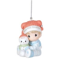 Precious Moments , 2011 Dated Ornament Baby's First Christmas Boy