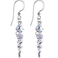 Handcrafted Austrian Crystal Sterling Icicle Drop Earrings MADE WITH SWAROVSKI ELEMENTS