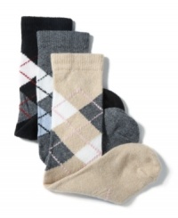 Live a little more luxe with every step. These plush cashmere socks from Charter Club feature a classic argyle pattern, for an elegant addition to any ensemble.