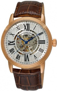 Stuhrling Original Men's 1077.3345K2 Classic Delphi Venezia Automatic Skeleton Brown Watch