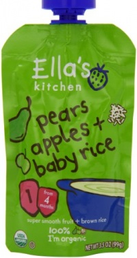 Ella's Kitchen, Pears Apples and Baby Rice, 3.5 Ounce (Pack of 7)