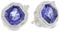 Judith Ripka Estate Estate Ascher Blue Sapphire Stud Earrings