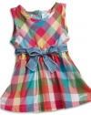 GUESS Kids Girls Sleeveless Plaid Dress with Bloomers (0 , PLAID (0/3M)