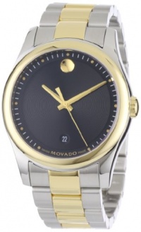 Movado Men's 0606483 Movado Sportivo Two-Tone Black Museum Dial Bracelet Watch