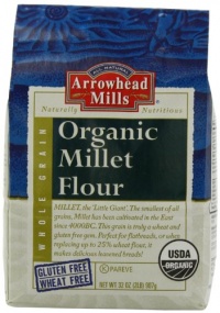 Arrowhead Mills Organic Millet Flour, 2 Pound Bags (Pack of 4)