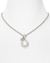 For the less-is-more girl, this Juicy Couture pendant necklace is simply sweet, accented by a glittering crystal stone.