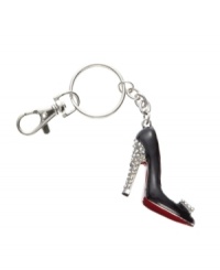 Add some sparkle to your keyring with an adorable charm that's sure to capture the heart of any shoe lover.