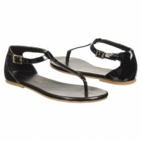 Polo by Ralph Lauren Arista Thong Sandal (Toddler/Little Kid/Big Kid),Black Patent,12 M US Little Kid