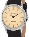 Stuhrling Original Men's 238.321K43 Classic Ascot Newberry Swiss Quartz Super Slim Brown Leather Strap Watch