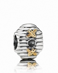 Catch a buzz from PANDORA's beautiful beehive charm in sterling silver & 14K gold.