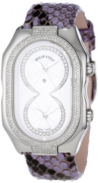 Philip Stein Women's 11DP-IDW-PPPL Prestige Diamond Purple Python Strap Watch