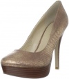 Enzo Angiolini Women's Smiles Platform Pump,Pink Fabric,10 M US