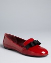 Patently fabulous, these high-shine MARC BY MARC JACOBS smoking flats are smoking hot.