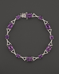 Badgley Mischka Amethyst And Diamond Bracelet