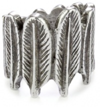 House of Harlow 1960 Sterling Silver-Plated Feather Row Ring