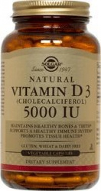 Solgar Vitamin D3 (Cholecalciferol) 5000 IU 240 Vegetable Capsules