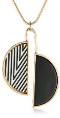 Kenneth Cole New York Striped Geometric Pendant Long Necklace, 29