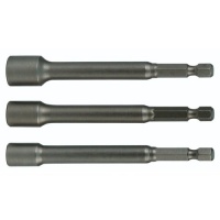 Wiha 70492 Nut Setter Magnetic 3 Piece Set 1/4, 5/16 & 3/8 x 6'' OAL on 1/4 Hex Drive