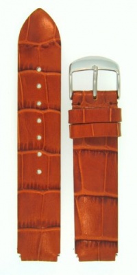 Fits Philip Stein size 1 18mm Cinnamon Tan Alligator Grain Leather Watchband With Spring Bars By JP Leatherworks